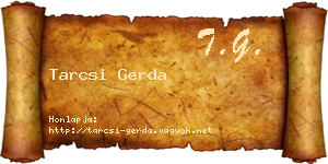 Tarcsi Gerda névjegykártya